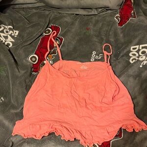 Pink American eagle cropped tank top